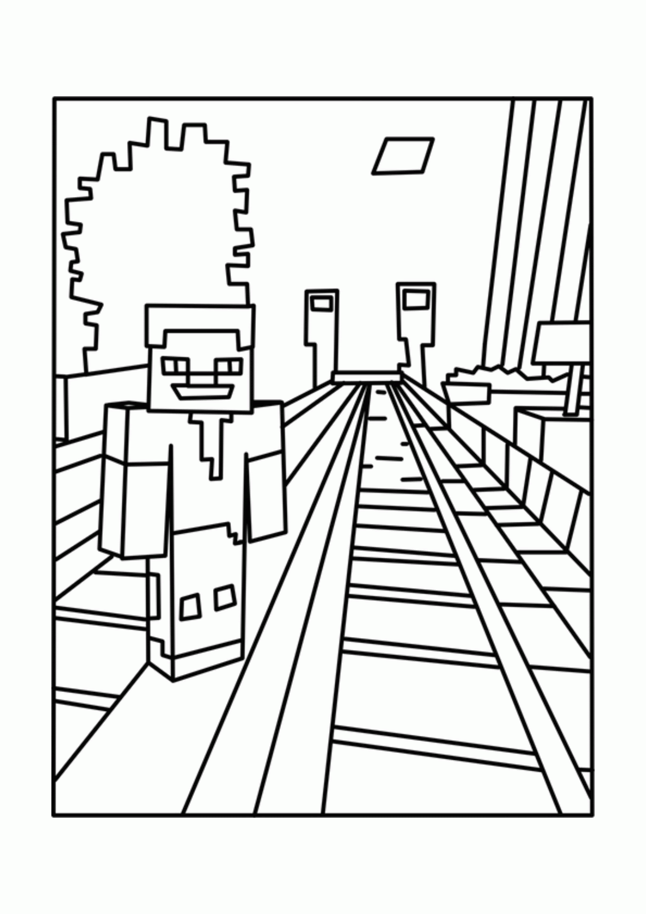 Download Printable Minecraft Coloring Pages - Coloring Home