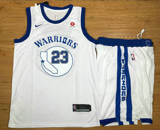 Men S Golden State Warriors 23 Draymond Green White 17 18 Hardwood Classics Nike Rakuten Stitched Throwback Nba Jersey With Shorts