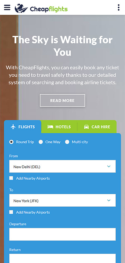 Flight Booking Website Template