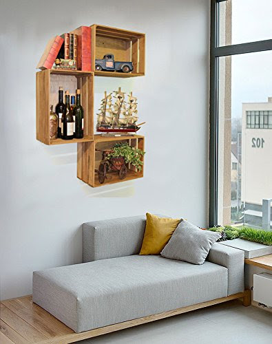 Vintiquewise(TM) Antique Style Wooden Crates, Set of 3