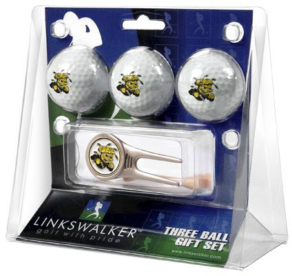 Wichita State Shockers Cap Clip Divot Tool & 3 Ball Gift Set LWCAPGFT