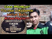 Cara Membuat Tulisan Pada Keramik Untuk Batu Nisan Dengan Cairan Pelebur Granit, Video paling update!