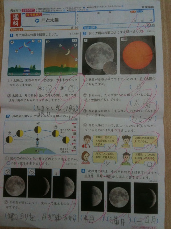 小学６年生理科１００点 向田塾