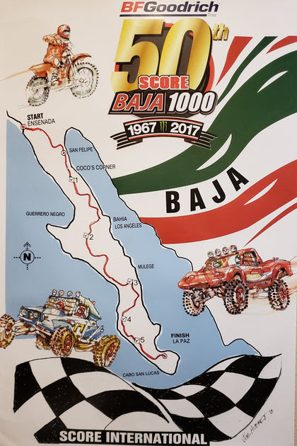 Commemorative Baja 1000 17 Poster Score International Off Road Racing