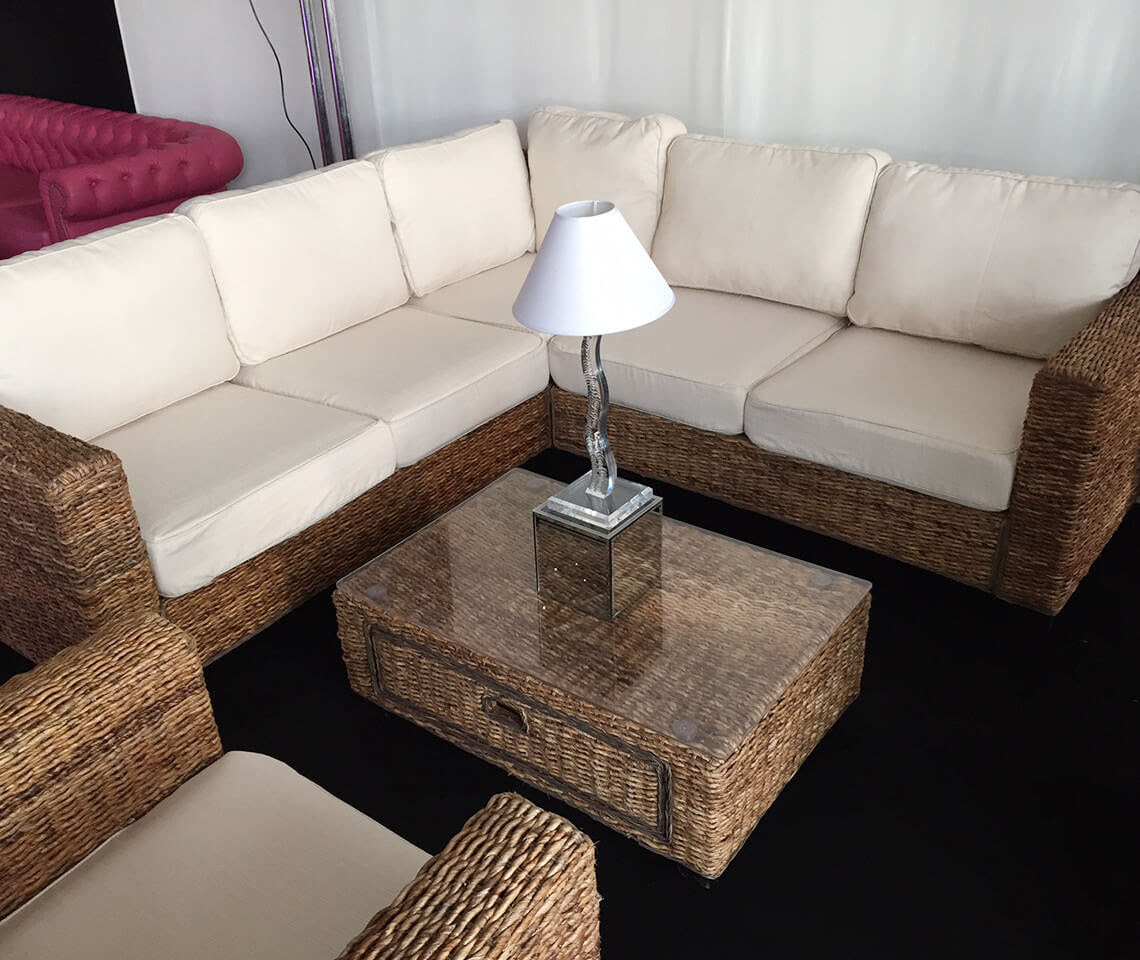 Indoor Natural Rattan Corner Sofa Furniture4Events Indoor Natural Rattan Corner Sofa Furniture4Events