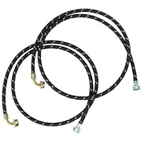 Whirlpool 8212638RP 6-Foot Industrial Braided Fill Hose with 90 Degree Elbow, 2-Pack