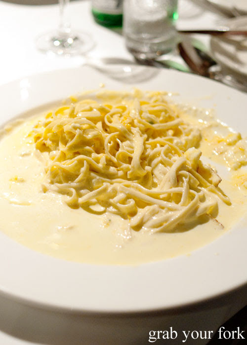 Truffle egg fettuccine at Buon Ricordo, Paddington