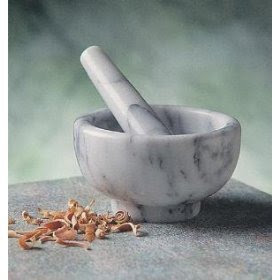 RSVP White Marble Mortar and Pestle
