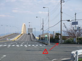泉大津大橋 大阪府泉大津市 三角点 観石万歩