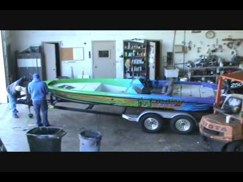 boat wrap! custom designed catfish boat - YouTube