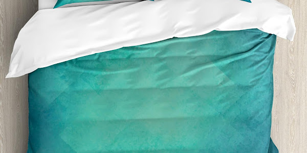 Lіmіtеd Dіѕсоunt Ambesonne Teal Duvet Cover Set, Retro Inspired Grunge Style Abstract Pattern Vintage Design Calming Color Scheme, Decorative 3 Piece Bedding Set with 2 Pillow Shams, King Size, Turquoise Blue