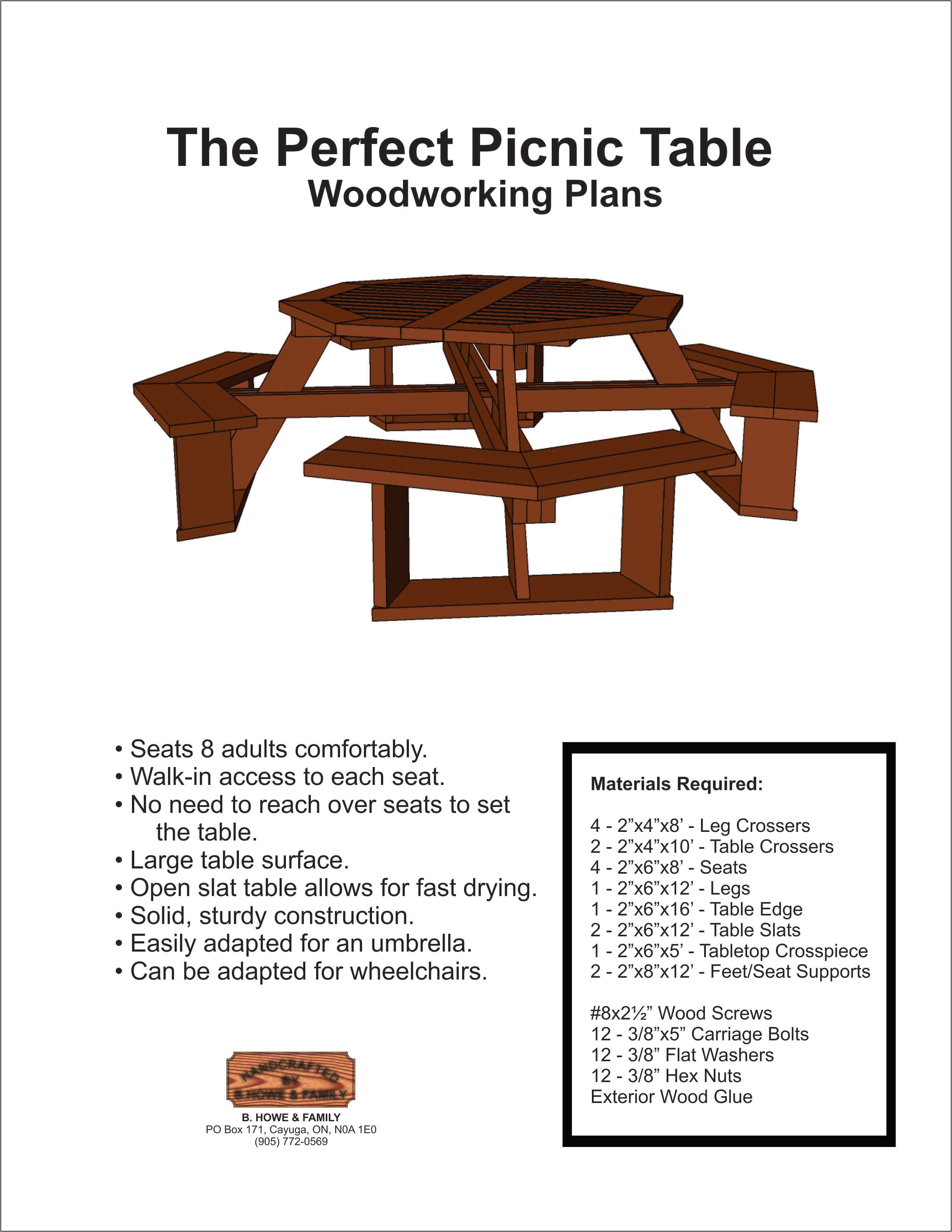 Octagon Picnic Table Plans PDF