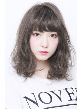 王道モテ セミロングゆるふわパーマ アッシュカラー Sherry 原宿美容室