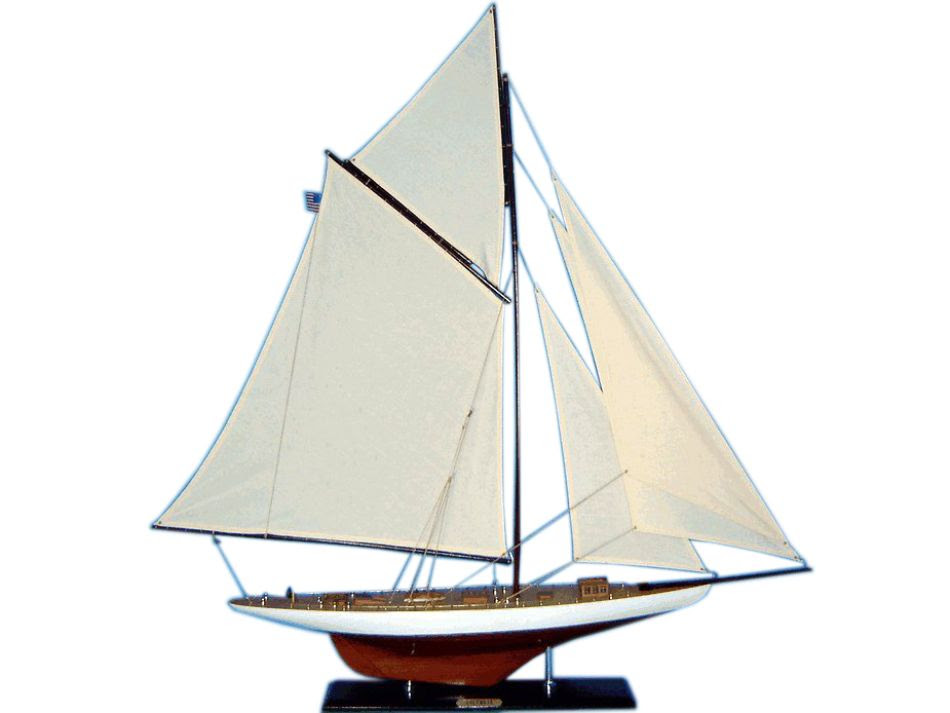 Buy Wooden Columbia Limited Model Sailboat Decoration 45 ...