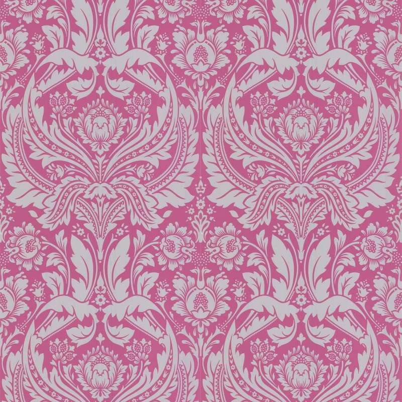 Desire Pink and Grey Wallpaper, Pink Grey Damask Wallpaper