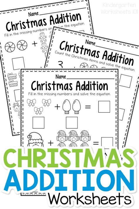  kindergarten christmas addition worksheets kindergarten worksheets 101