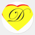 Heart Yellow Red D Wedding Invitation The MUSEUM Z