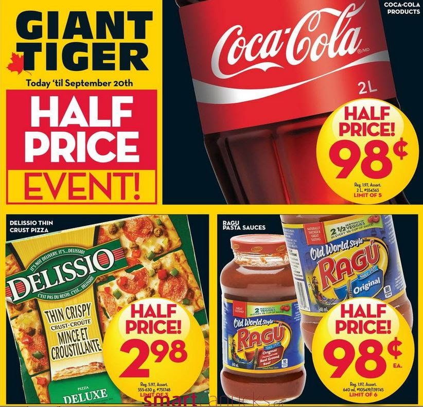 Giant Tiger Half Price Sale Deals – Valid Until September 20th | Canadian Freebies, Coupons ...