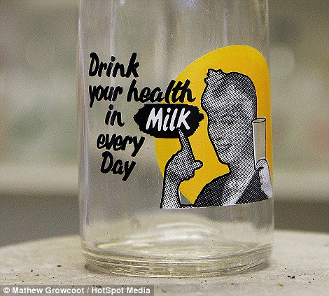 Favourite: His most-prized bottle has a picture of 1950s pin-up Zoe Newton emblazoned across it. She was an actress who featured in the Drinka Pinta Milka Day campaign