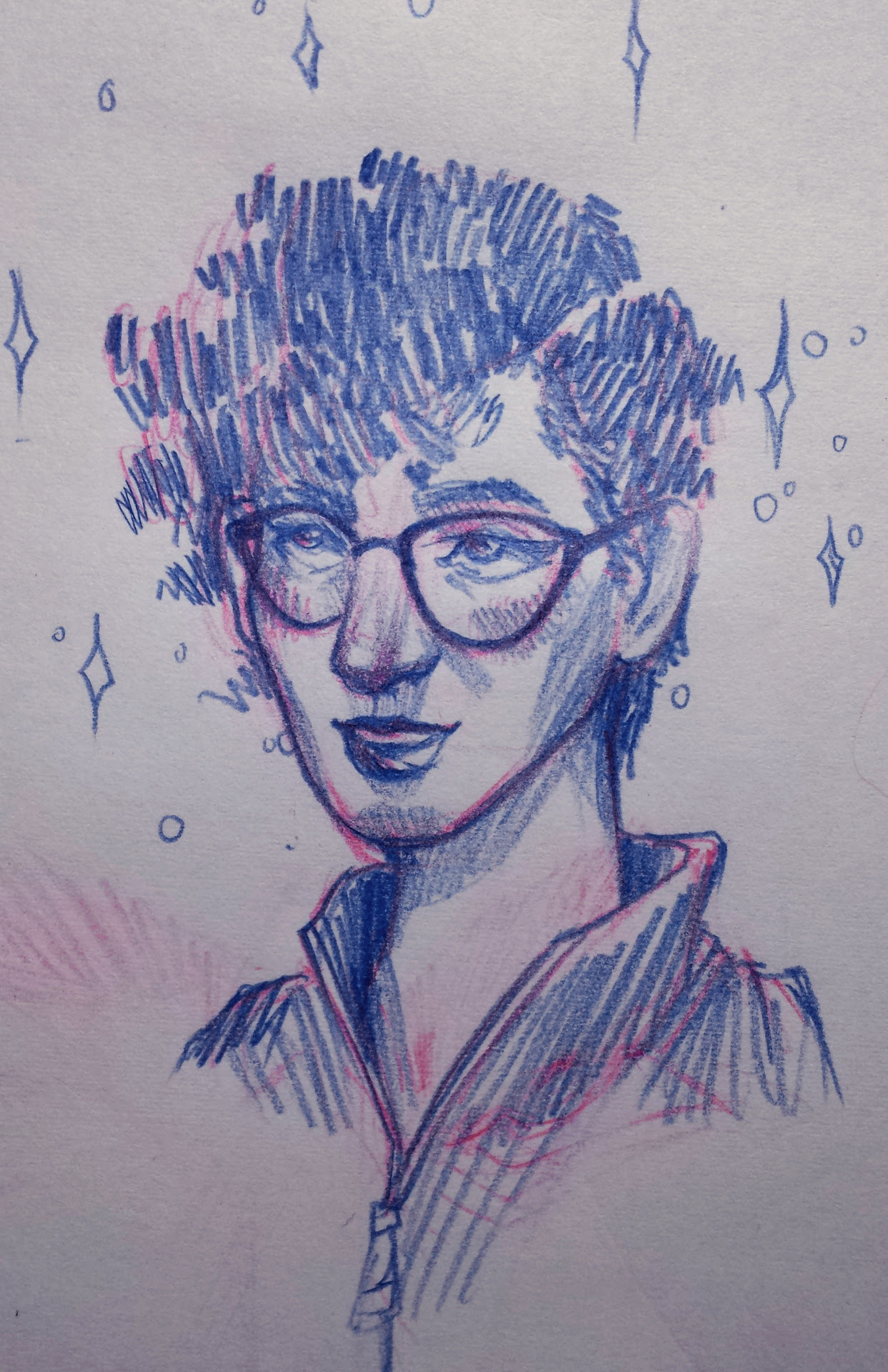 Quick sketch while listening to Rebecca Sugar talking about SU and her other side projects!