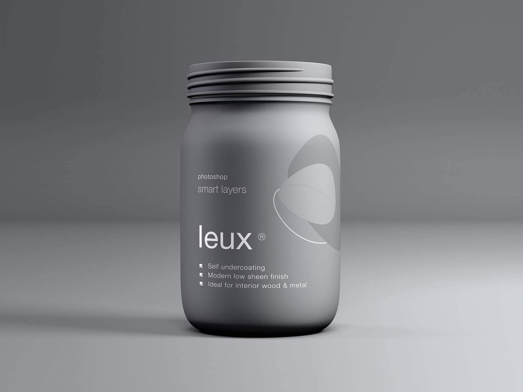 Download Free Plastic Matt Jar Mockup Psd
