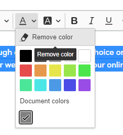 change font colour for better content
