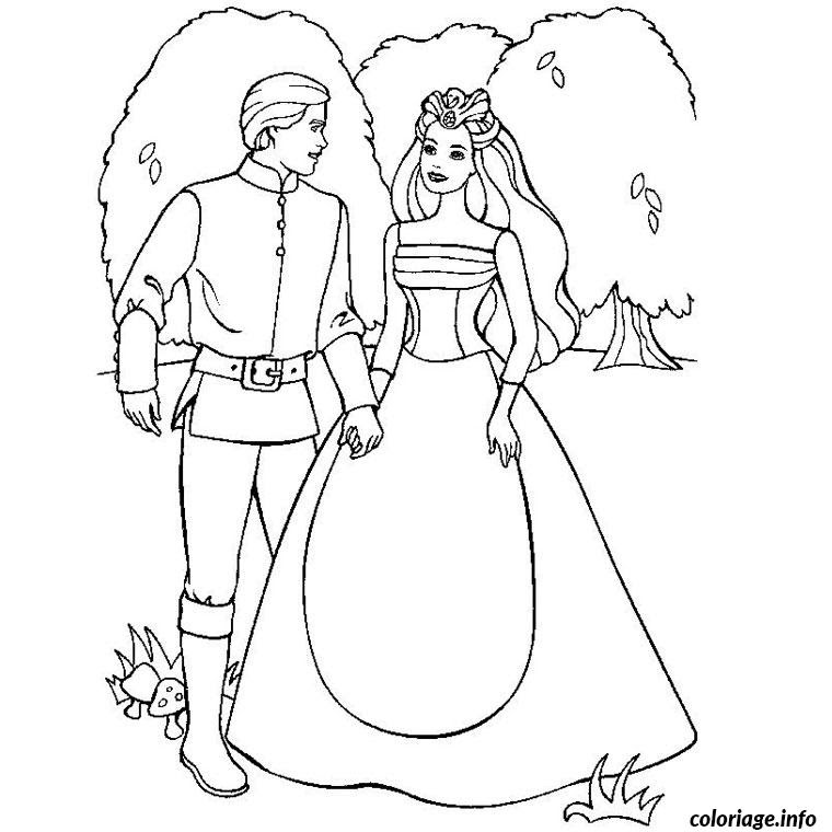 Coloriage Barbie Et Ken Remo Lhippocampe Coloriage Barbie