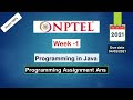 NPTEL Programming in Java Week1 Programming Assignment Solutions 2021 | Swayam