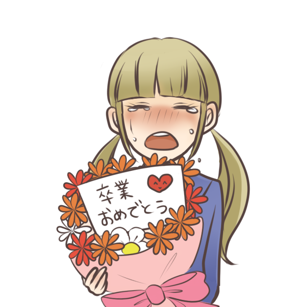 花束を持つ女の子のイラスト かわいいフリー素材が無料のイラストレイン