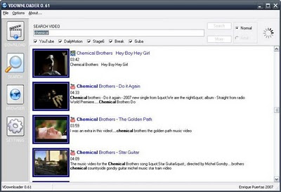 Busca y descarga vídeos con VDownloader