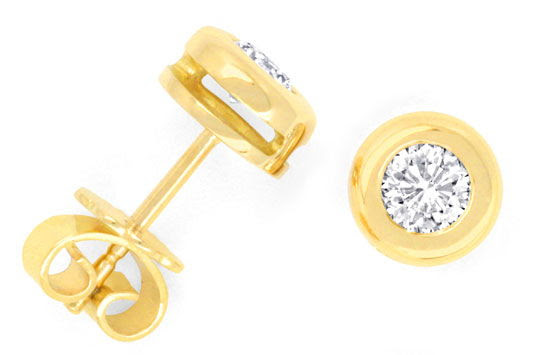 Originalfoto BRILLANT-ZARGEN-OHRSTECKER DIAMANTEN