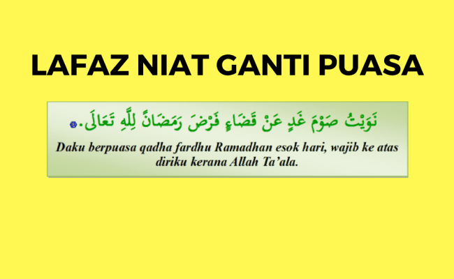 Niat puasa qadha (dan niat ganti puasa yang digabung dengan puasa sunat). Cara Lafaz Niat Ganti Puasa Ramadhan Dan Puasa Sunat 6 Syawal Otosection