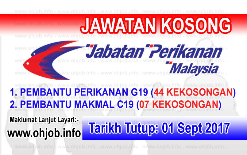 Jawatan Kerja Kosong Jabatan Perikanan Malaysia logo www.ohjob.info oktober 2017