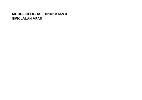 Modul Geografi Tingkatan 3 Sumber Semulajadi Membalik Buku Halaman 1 12 Anyflip