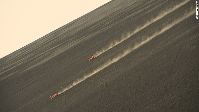 Careening down an active volcano at 95 kph on a narrow board? It happens only at Cerro Negro in Nicaragua.