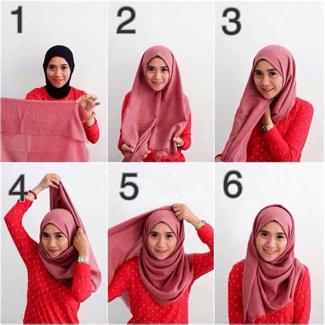 gambar tutorial hijab pashmina simple tutorial hijab