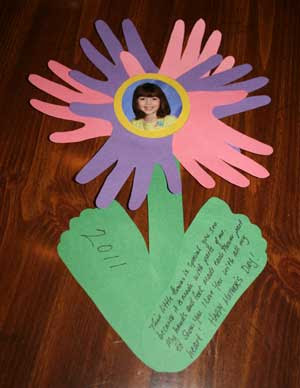 Craft Ideas Love on Handprint Footprint Flower Craft
