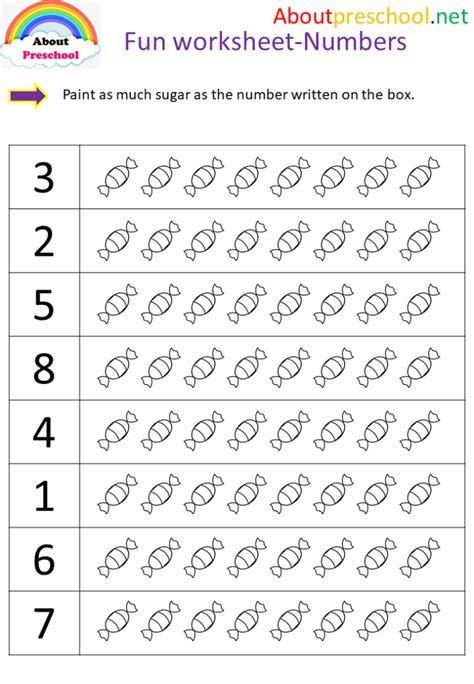  preschool number worksheet 1 10