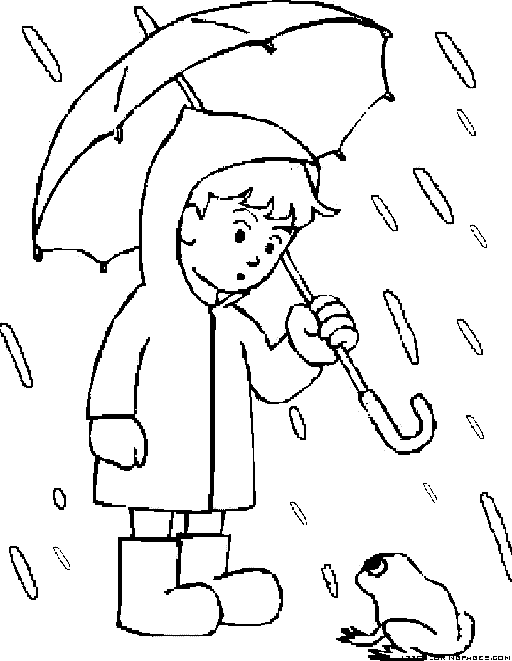 Rain/monsoon Coloring Pages