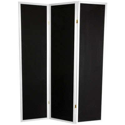 Oriental Furniture Double Sided Double Cross Room Divider in Black ...