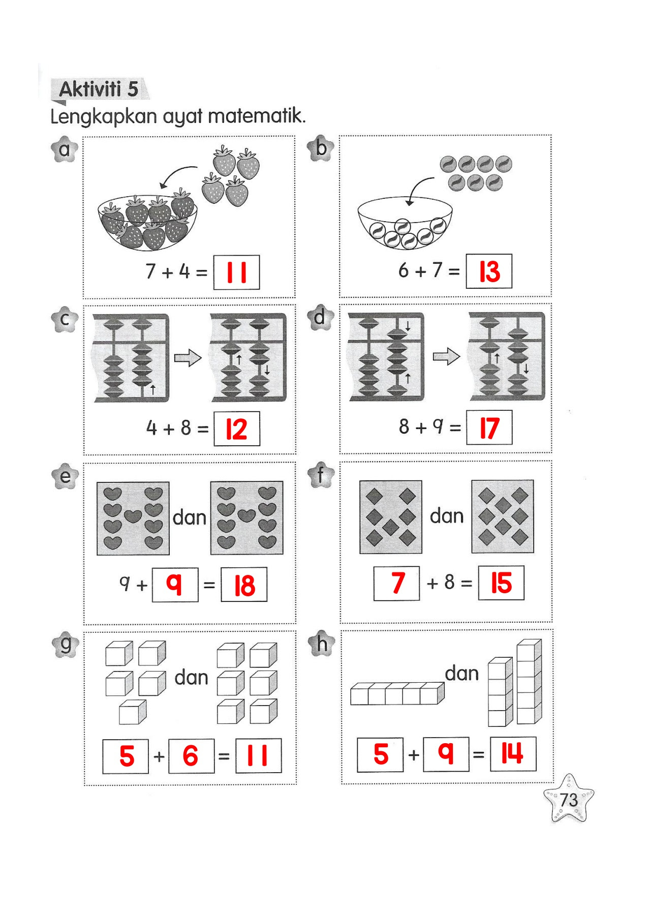 Jawapan Buku Aktiviti Matematik Tahun 1 Jilid 2 Sabrina Has Hatfield