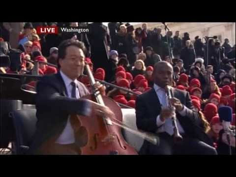 Yo-Yo Ma, Itzhak Perlman, Anthony McGill & Gabriela Montero perform at Obama's Inauguration, HQ