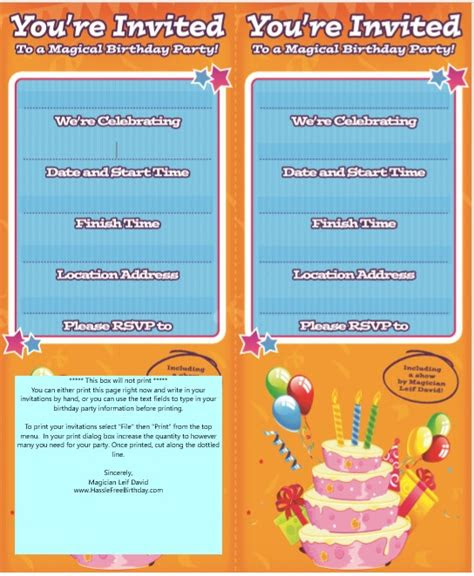  20 free birthday invitation templates free word templates