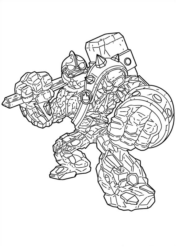 Crusher From Skylanders Coloring - Play Free Coloring Game Online
