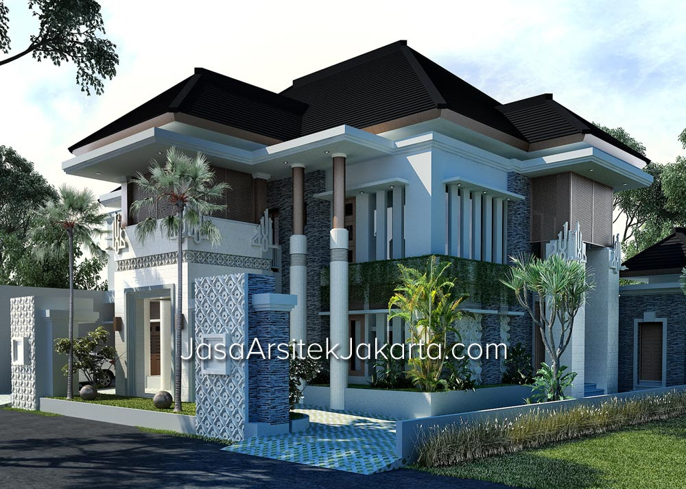 Desain Rumah Megah Double Facade luas 570 m2  Model Rumah 