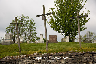 Three Crosses at Blue Rock Cemetery, Muskingum County, Ohio