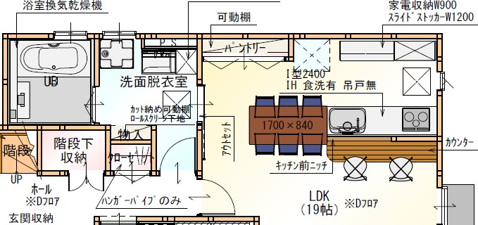 家事が楽になる 家事動線 三重県の一戸建て 不動産 サンクスホームの次世代空間の家 住宅情報