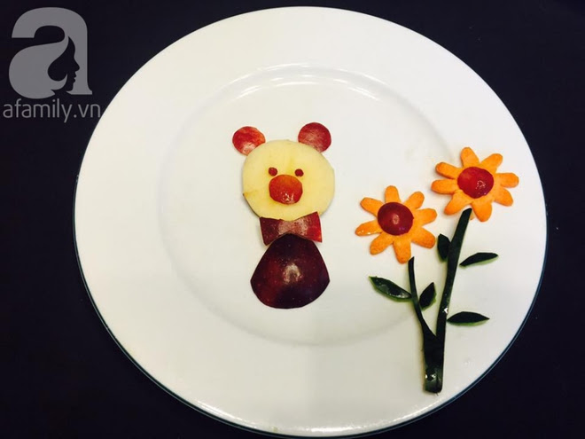 10 phút tạo hình 5 con vật siêu cute chỉ từ táo và nho - Ảnh 5.