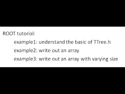 CERN ROOT tutorial for beginners - 2. Write a Tree (example1-3)