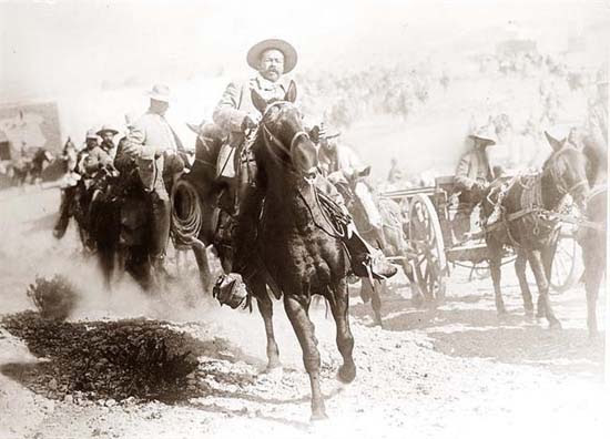 Mexico, Revolution. General Pancho Villa on horseback